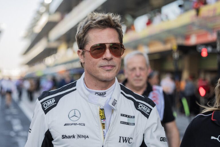 Brad Pitt on set of F1