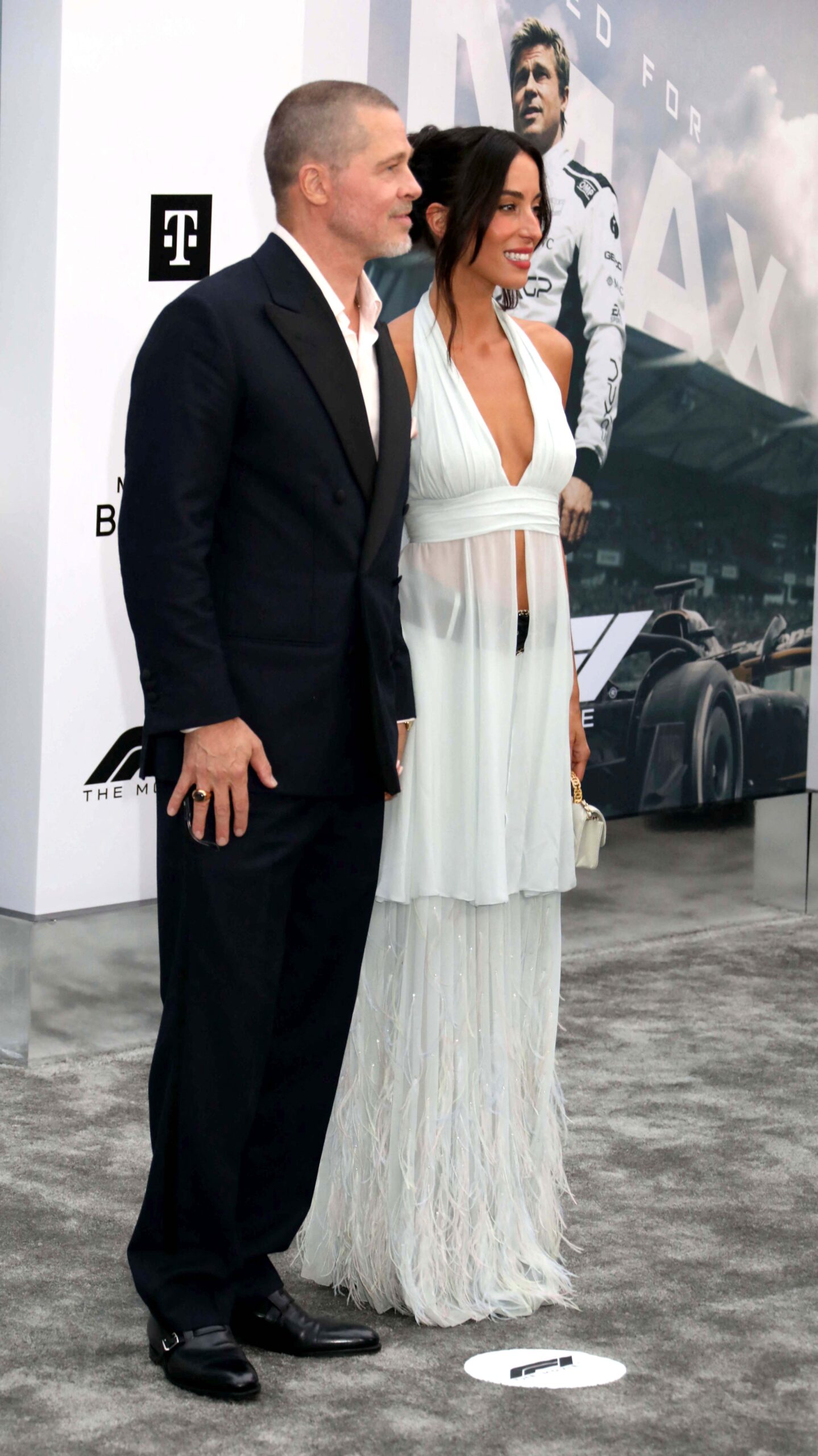 Brad Pitt and Ines de Ramon at F1 The Movie World Premiere