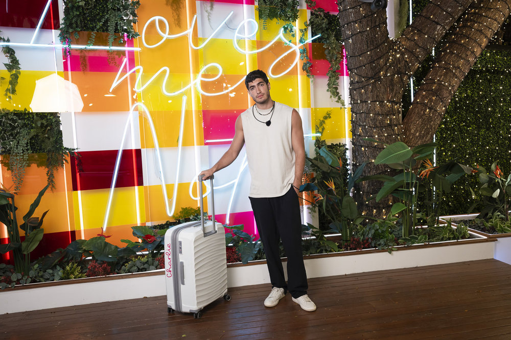 "Love Island" contestant Charlie leaving the villa.