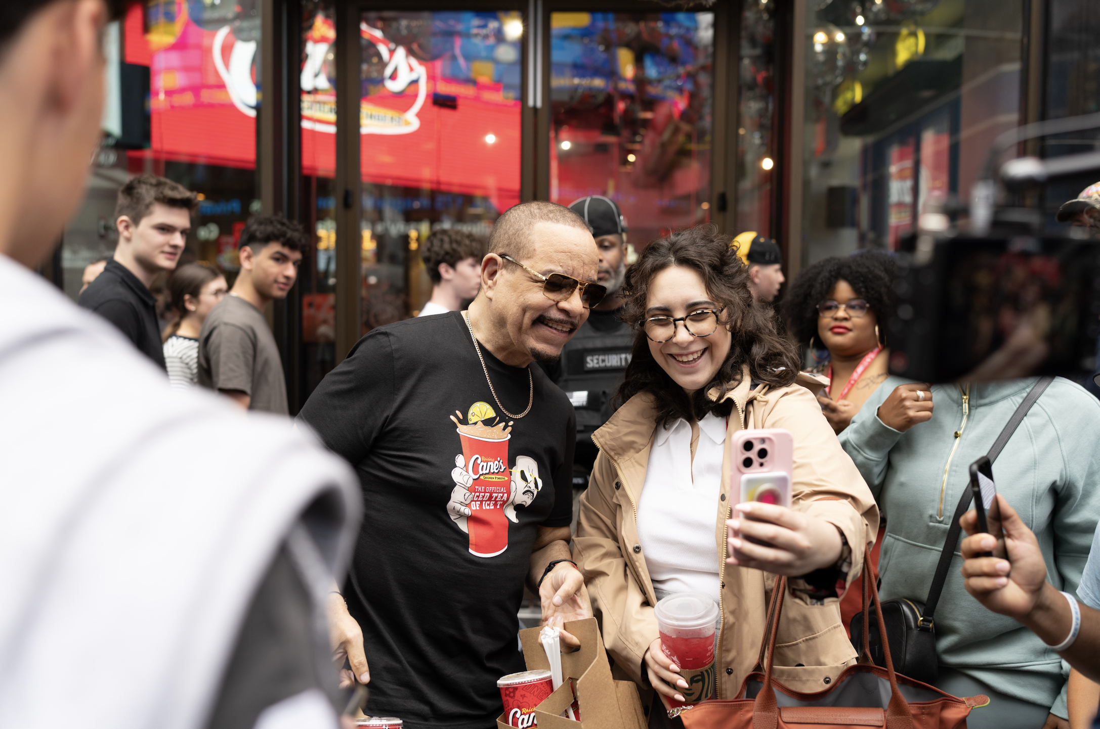 Ice-T greets fans outside of Raising Cane's