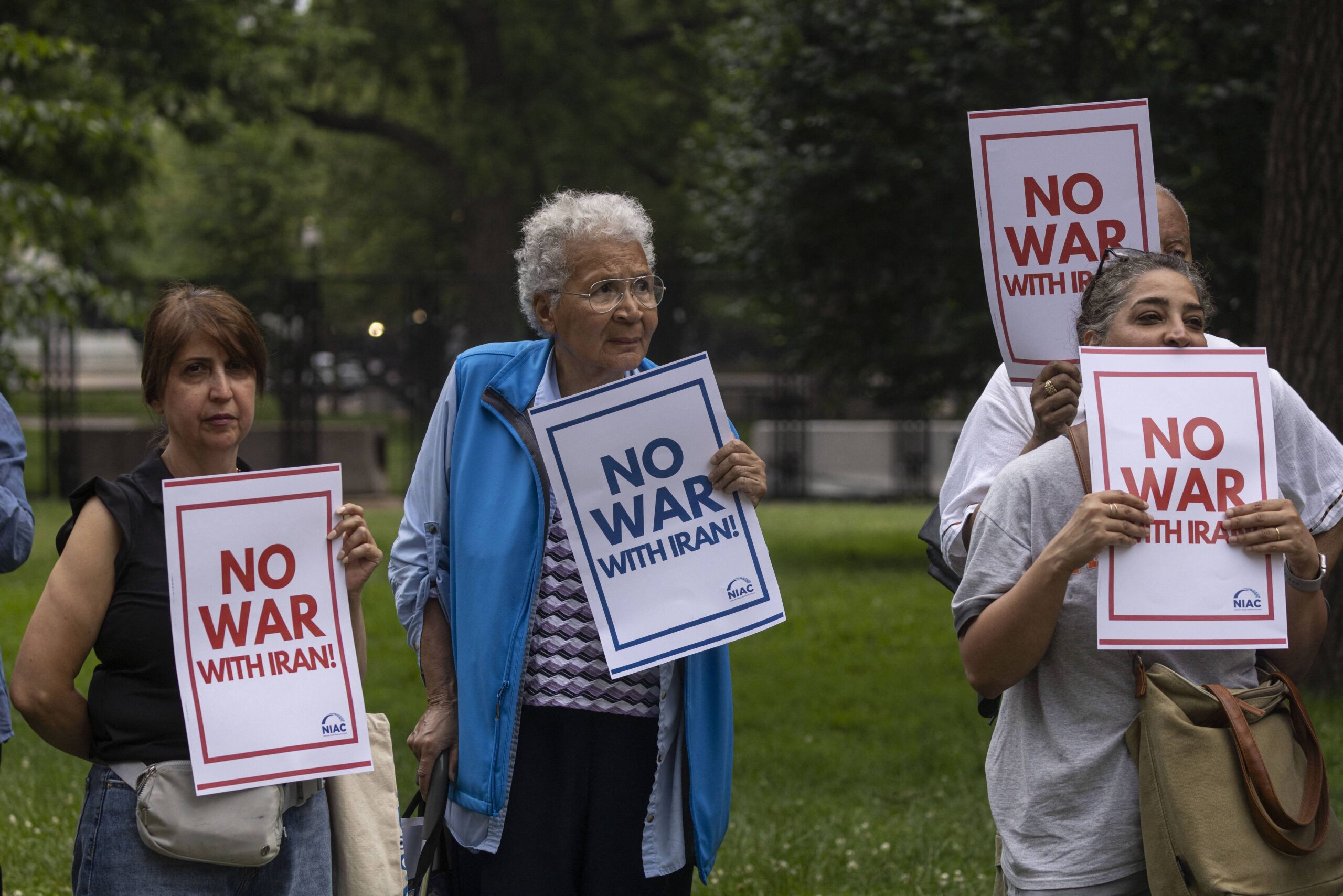 Protesters Rally In D.C. Against War With Iran After Israeli Strike
