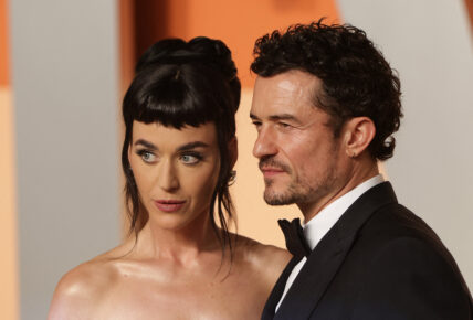 Katy Perry and Orlando Bloom at 2025 Vanity Fair Oscar Party