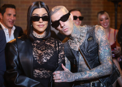Kourtney Kardashian and Travis Barker at fashion show