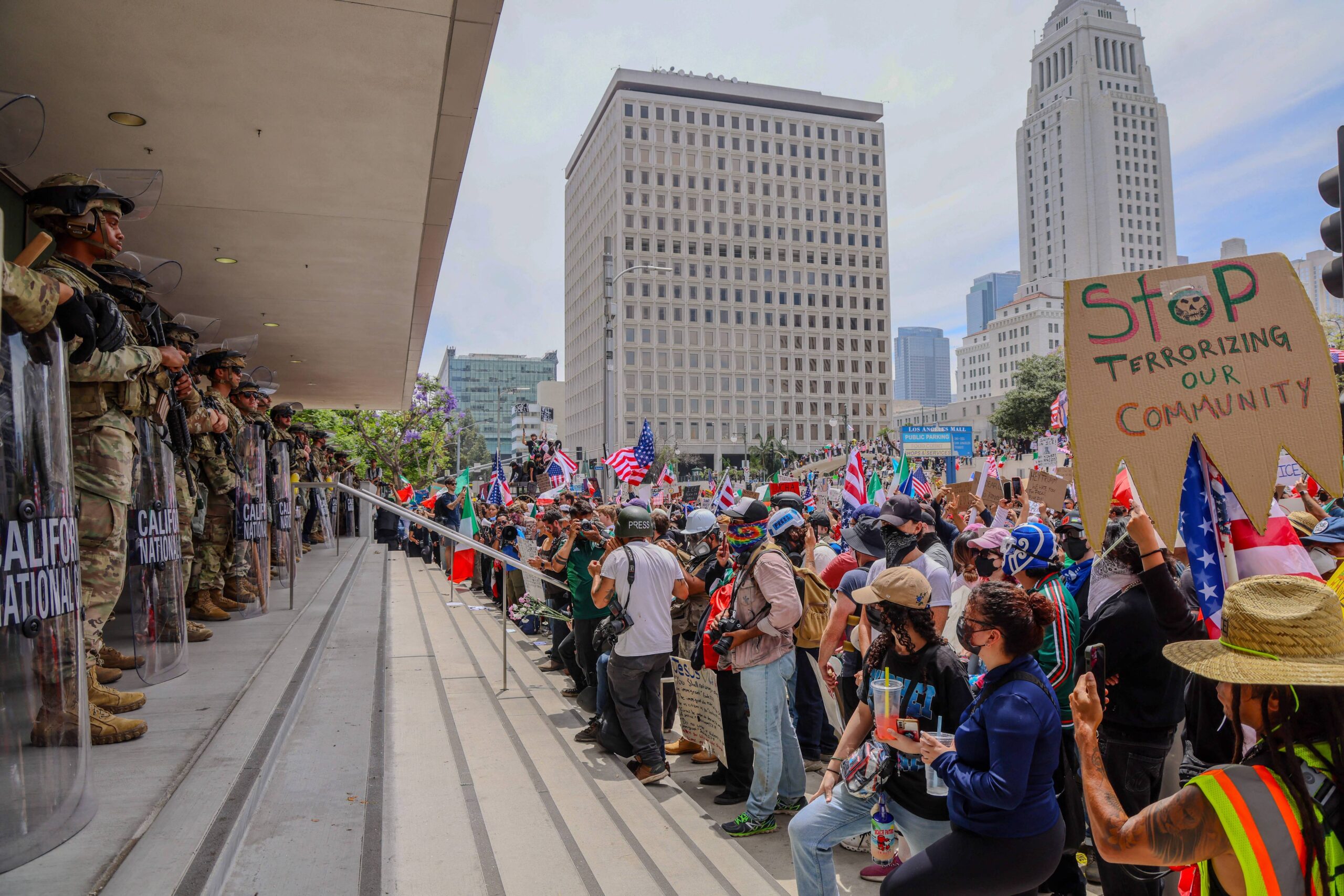 No Kings Protest Downtown Los Angeles