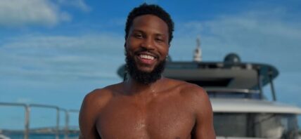 Malik Beasley on a boat