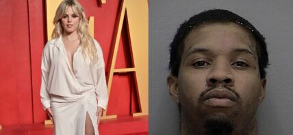 Photo collage of Reneé Rapp and Tory Lanez.