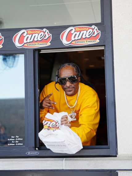 Snoop Dogg at Raising Cane's drive-thru