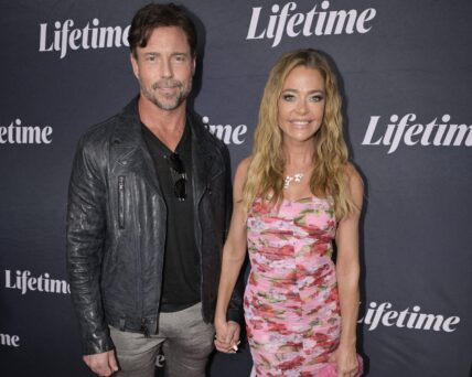 Aaron Phypers and Denise Richards at Lifetime's Los Premiere of ''Terry McMillan Presents: Tempted by Love''