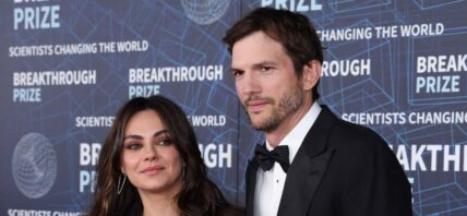 Ashton Kutcher and Mila Kunis on the red carpet