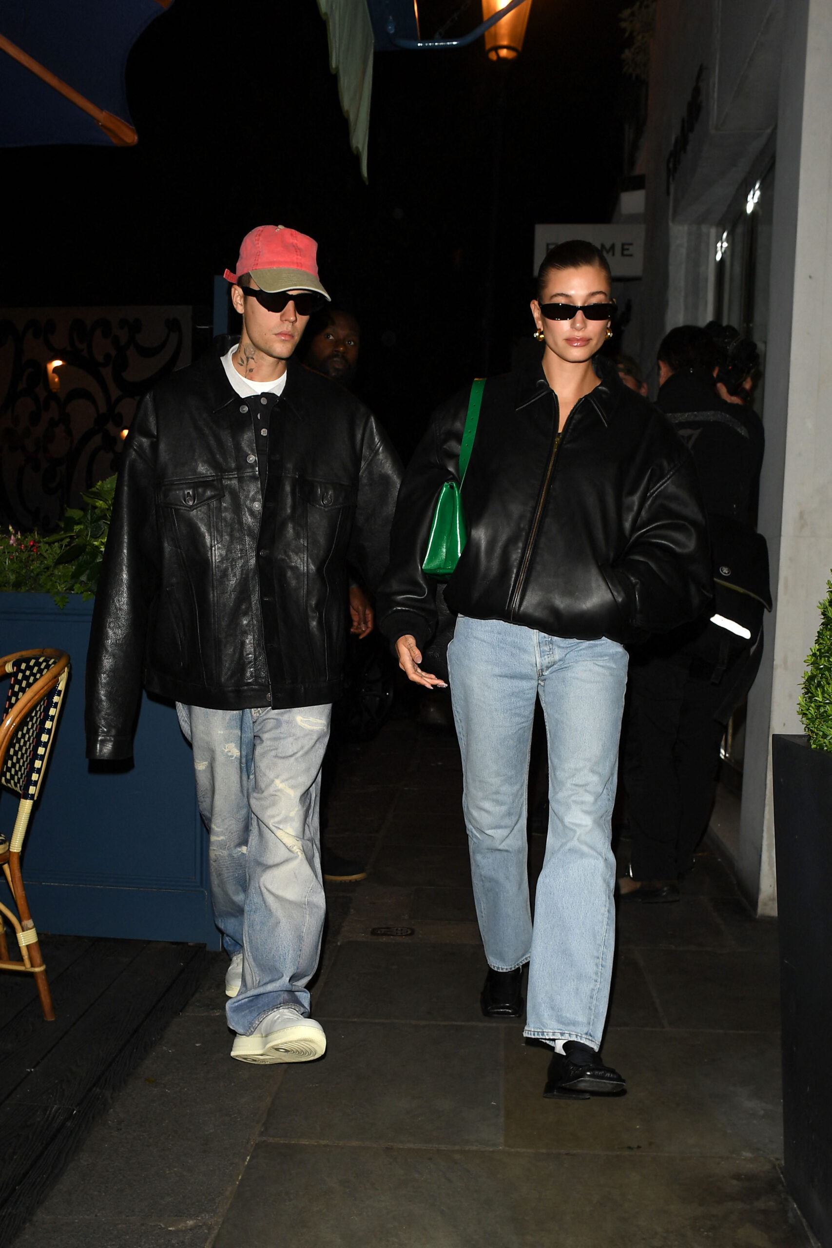 Hailey Bieber & Justin Bieber head out to dinner at Daphnes Restaurant in Chelsea, London