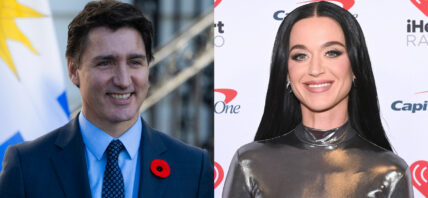 A photo collage of Justin Trudeau and Katy Perry
