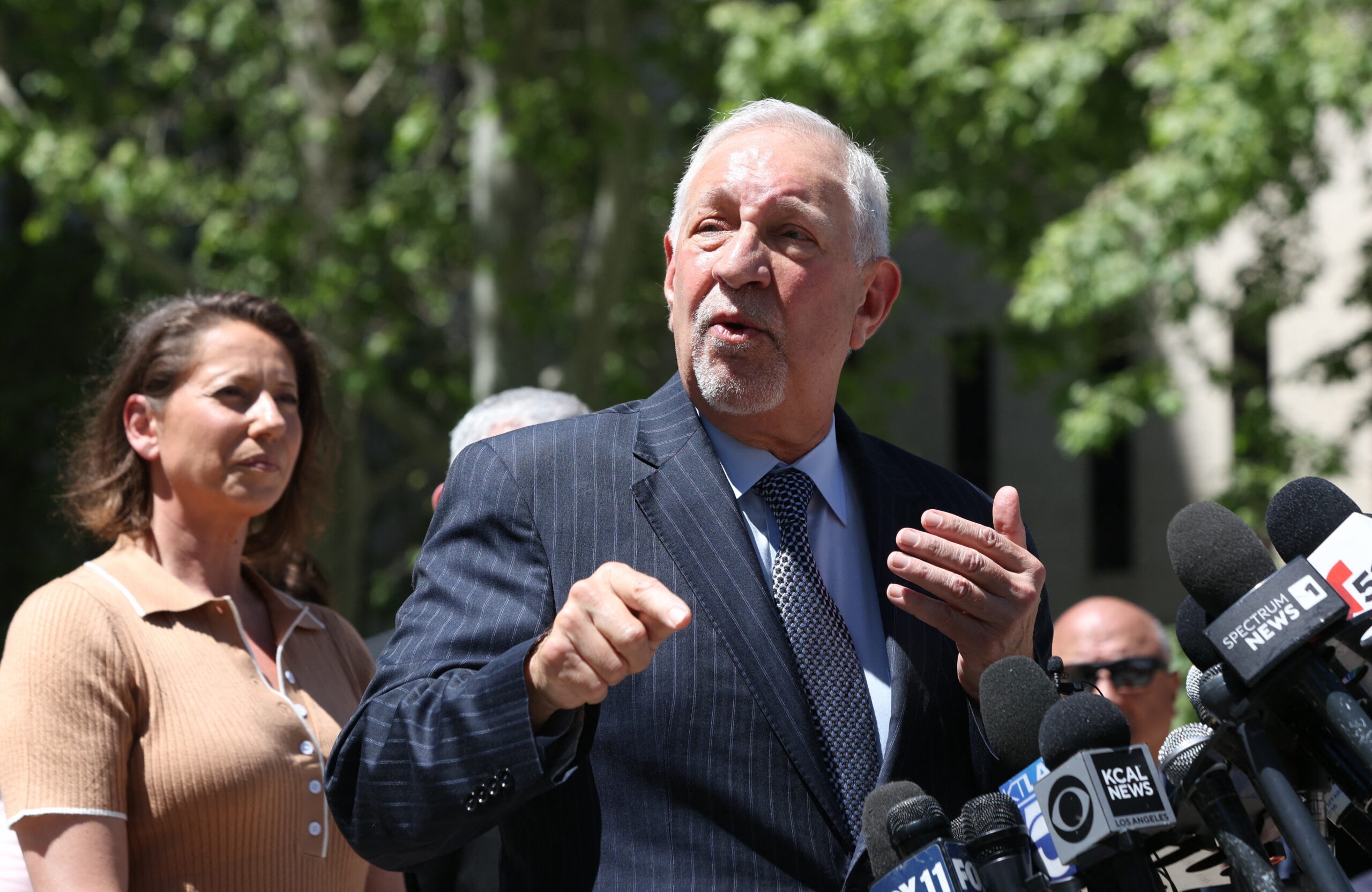 Attorney Mark Geragos seen at the Menendez Brother's Resentancing court hearing