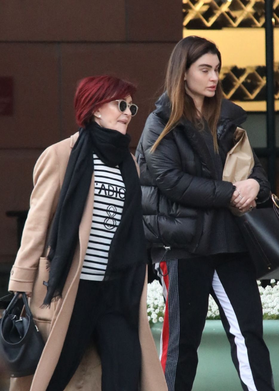 Sharon Osbourne and Aimee Osbourne seen running errands
