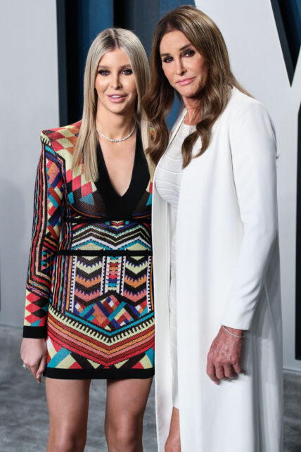 Sophia Hutchins and Caitlyn Jenner at the 2020 Vanity Fair Oscar Party