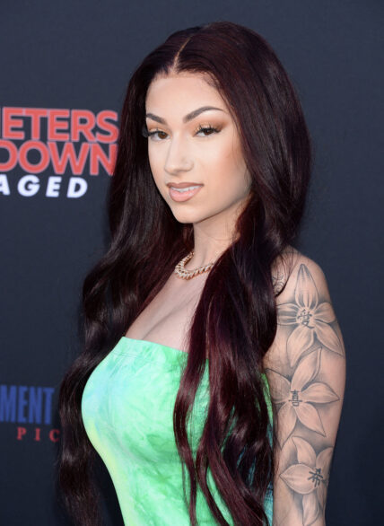 Bhad Bhabie posing on the red carpet.