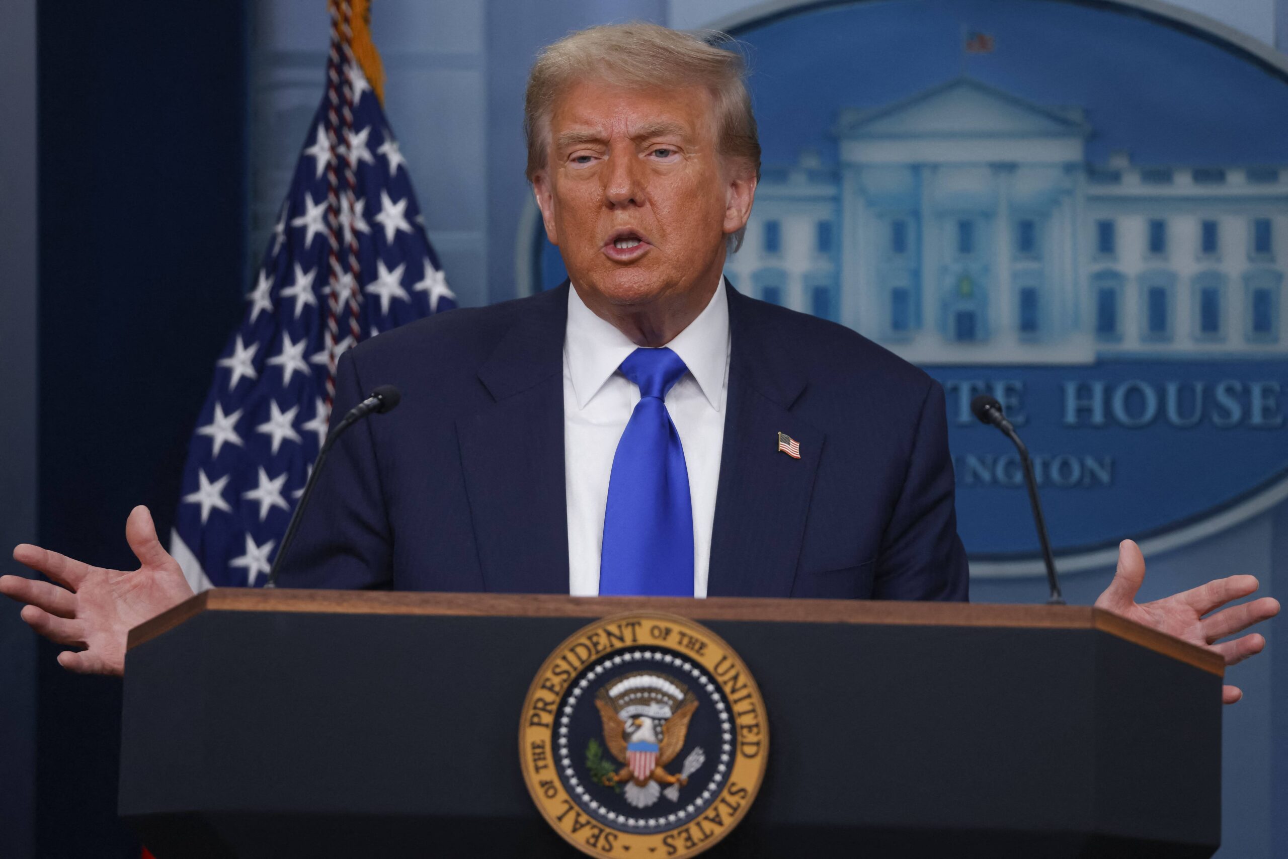 President Trump Holds Press Conference At White House