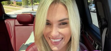 Kayla Simmons snaps a selfie inside the car.