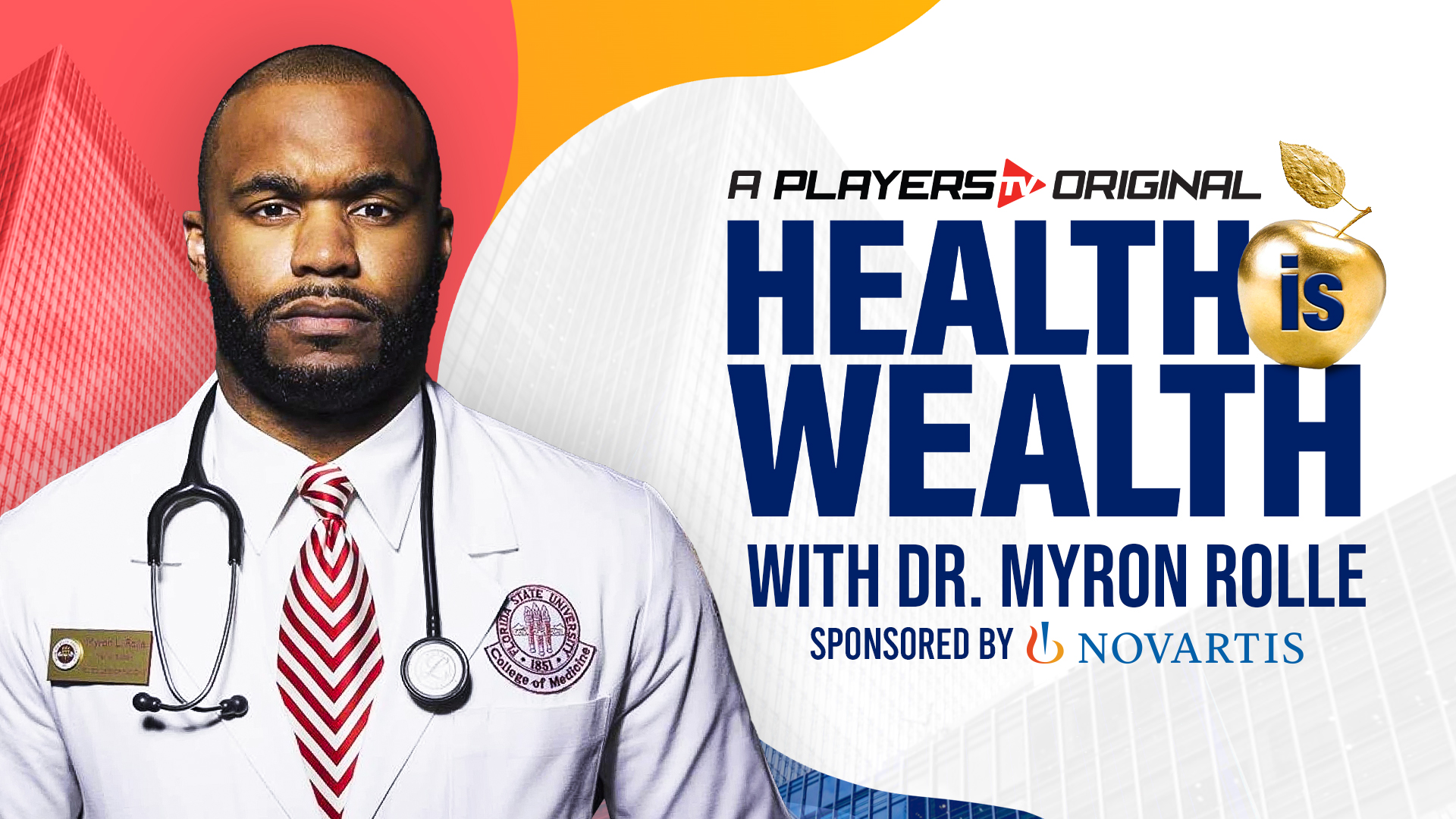 "Health Is Wealth" talk show image. 