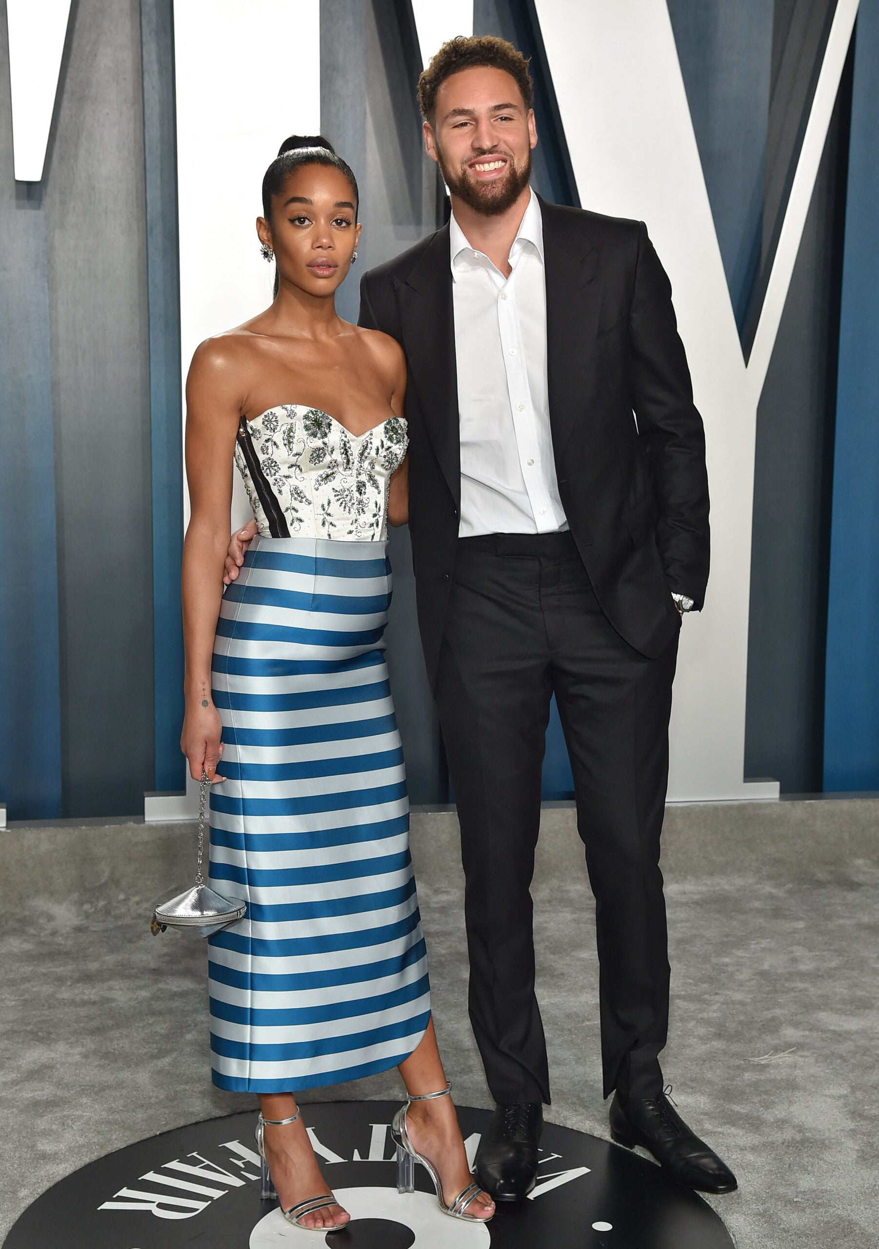 Klay Thompson and Laura H at Vanity Fair party. 