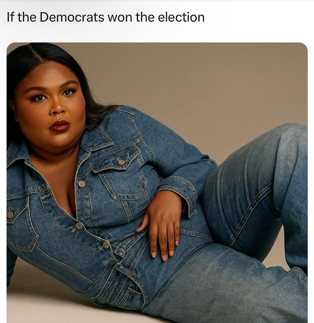 AI-generated image of Lizzo in denim