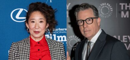 Sandra Oh, Stephen Colbert photo collage
