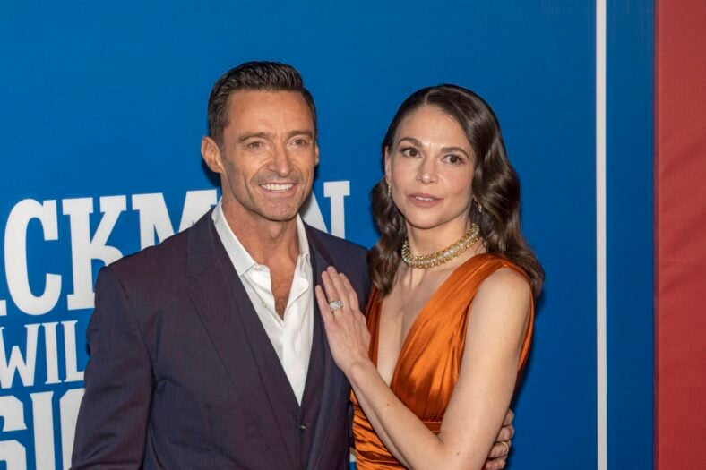 Hugh Jackman and Sutton Foster at "The Music Man" Opening Night