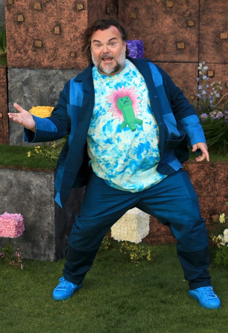 Jack Black attends A Minecraft Movie world premiere in London