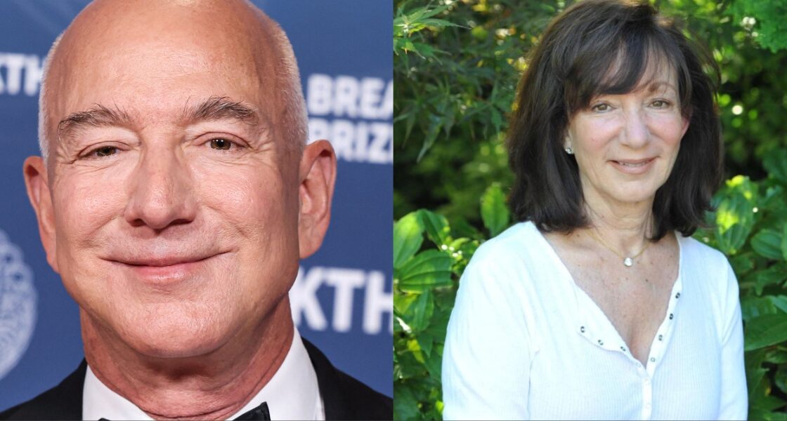collage of Jeff Bezos and his mom