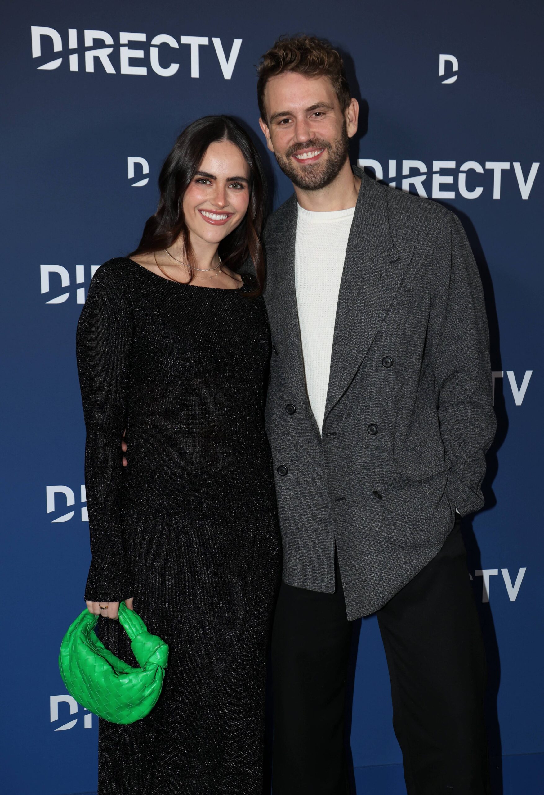 Natalie Joy and Nick Viall at Kathy Hilton's home for private holiday charity event