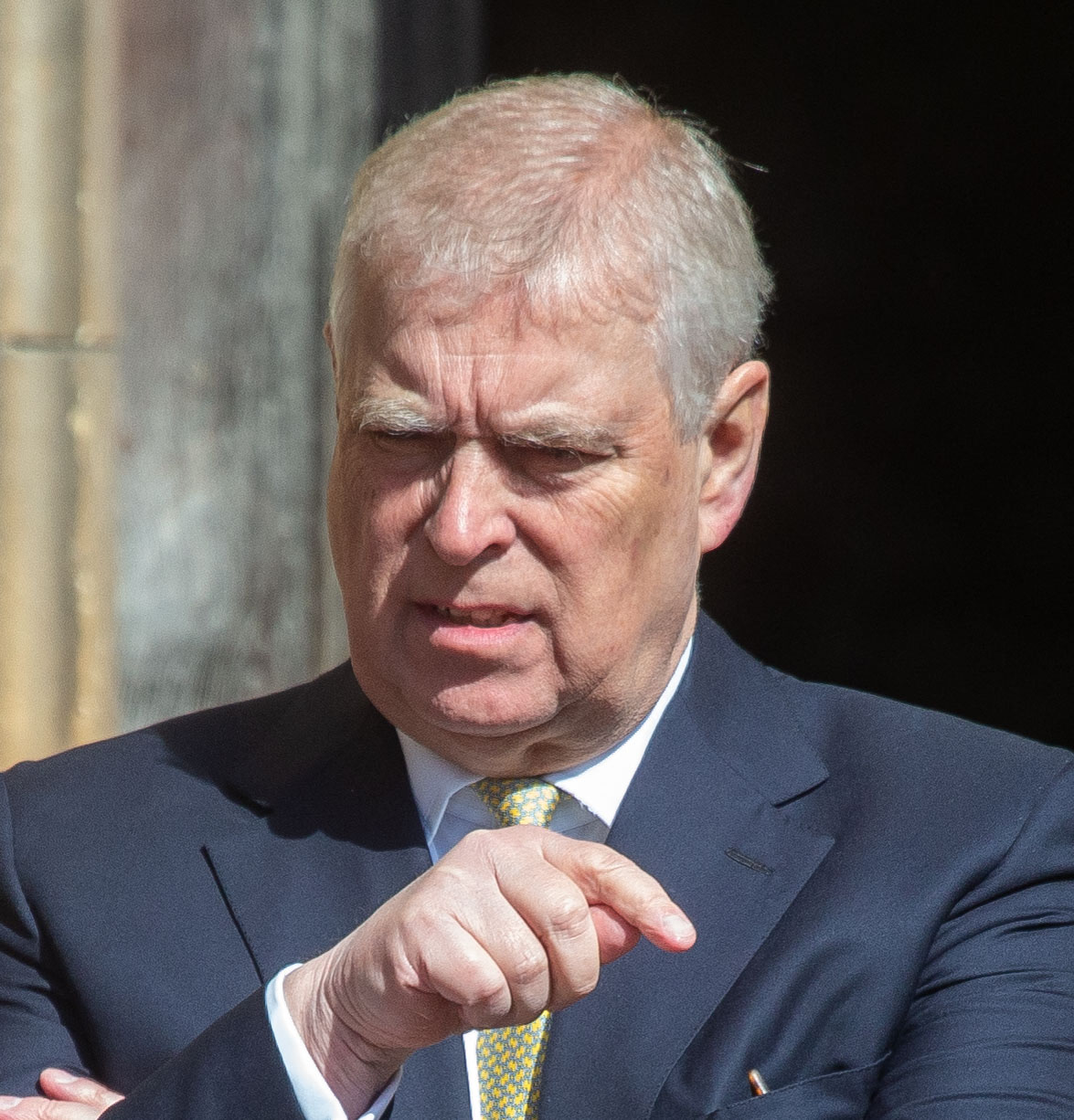 Prince Andrew at Easter Mattins Service At St George's Chapel, Windsor
