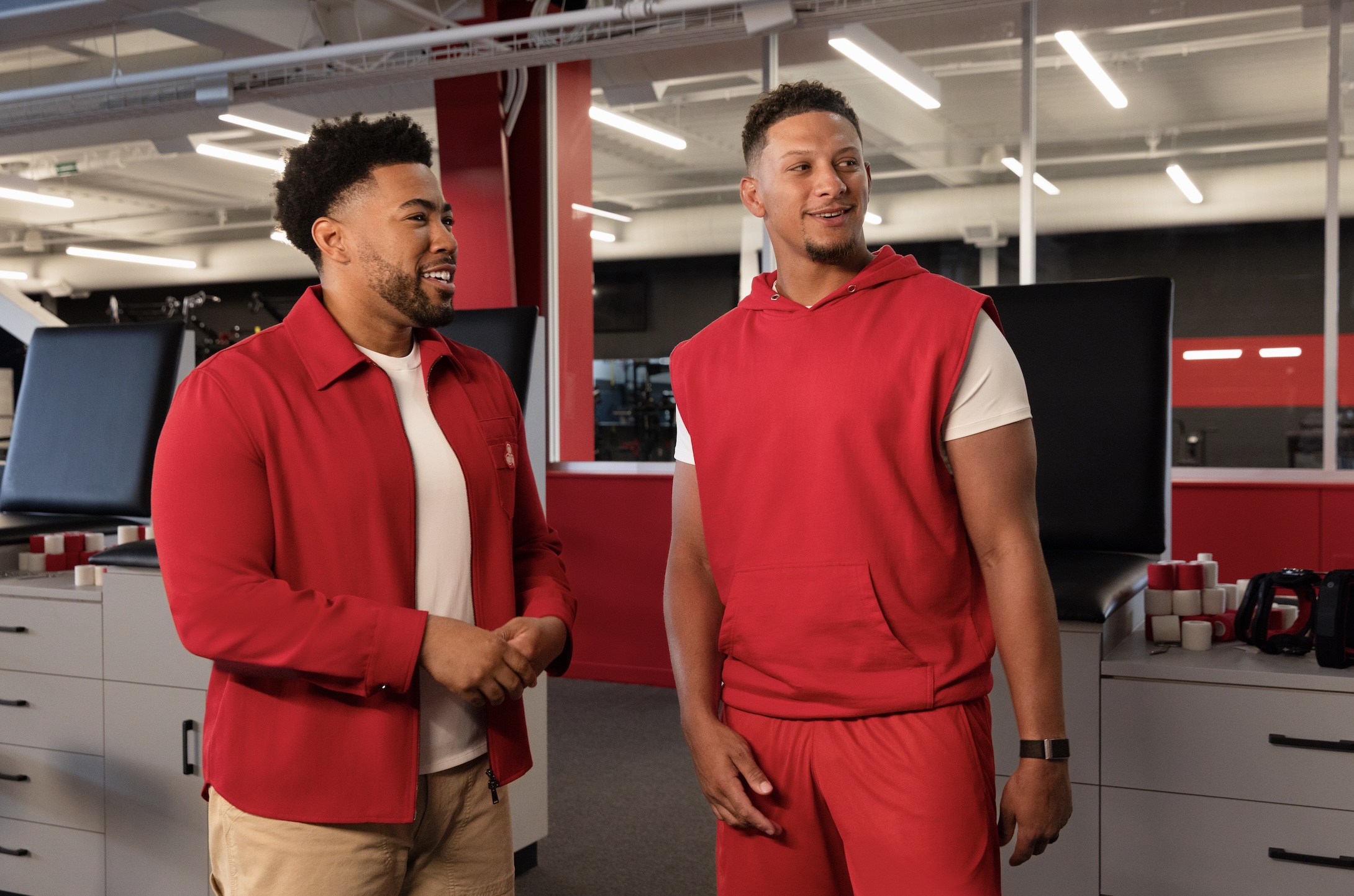 Patrick Mahomes and Jake state farm 