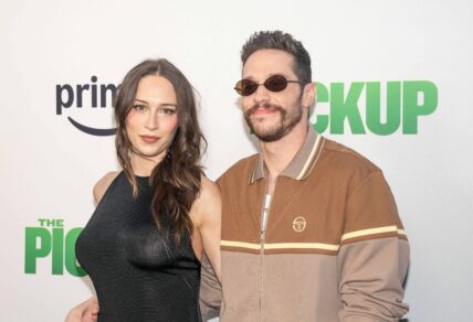 Pete Davidson and Elsie Hewitt at The Pick Up Red Carpet