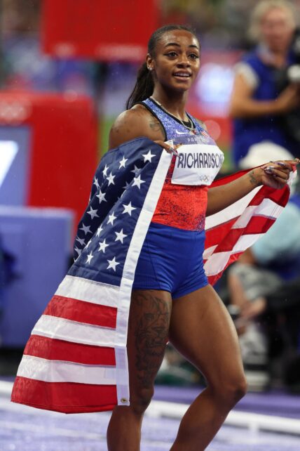 Sha'Carri Richardson at the 2024 Olympic Games.