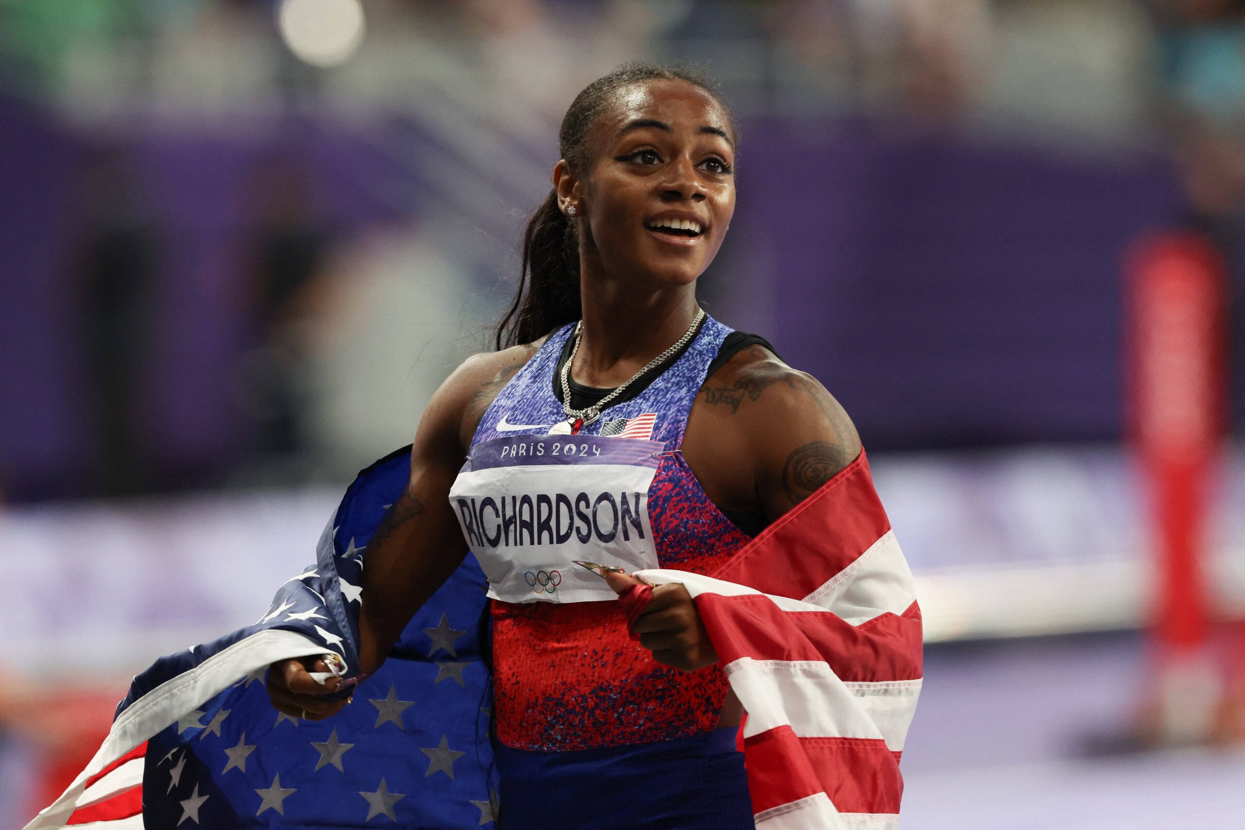 Sha'Carri Richardson at the Olympics. 