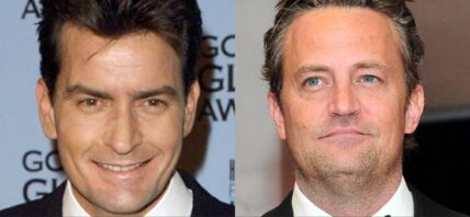 Charlie Sheen and Matthew Perry Collage