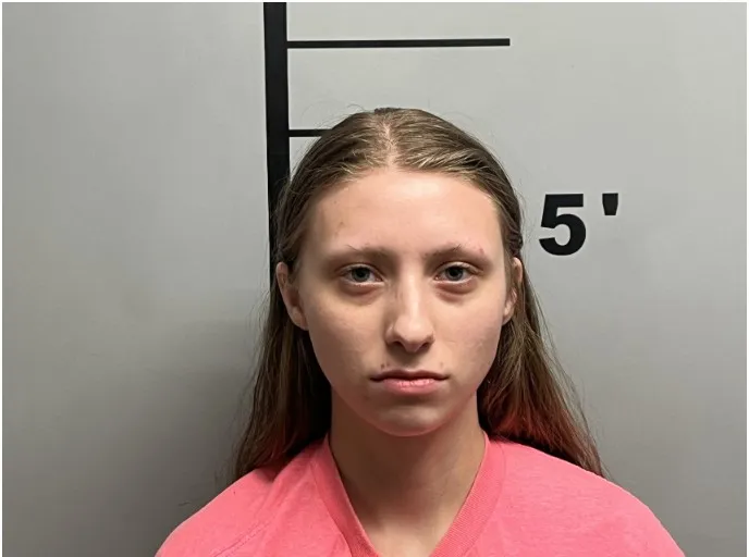Mugshot of Kaylee Rollo who was arrested for vandalizing a Charlie Kirk memorial