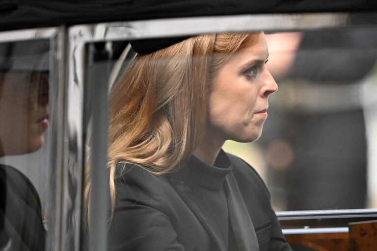Princess Beatrice at The Funeral of HM Queen Elizabeth II at Westminster Abbey London
