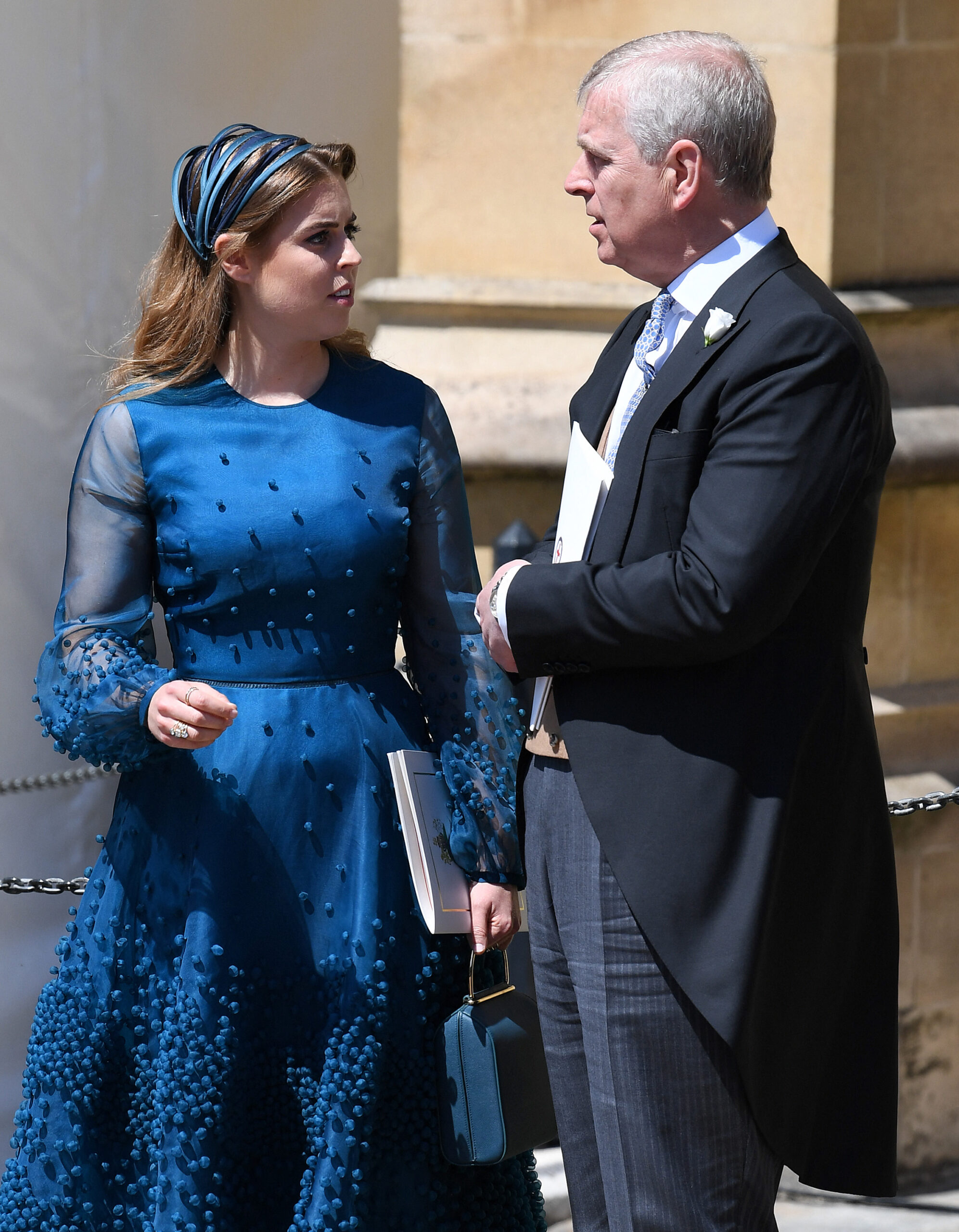 Princess Beatrice and Prince Andrew at The Royal Wedding of Prince Harry to Meghan Markle