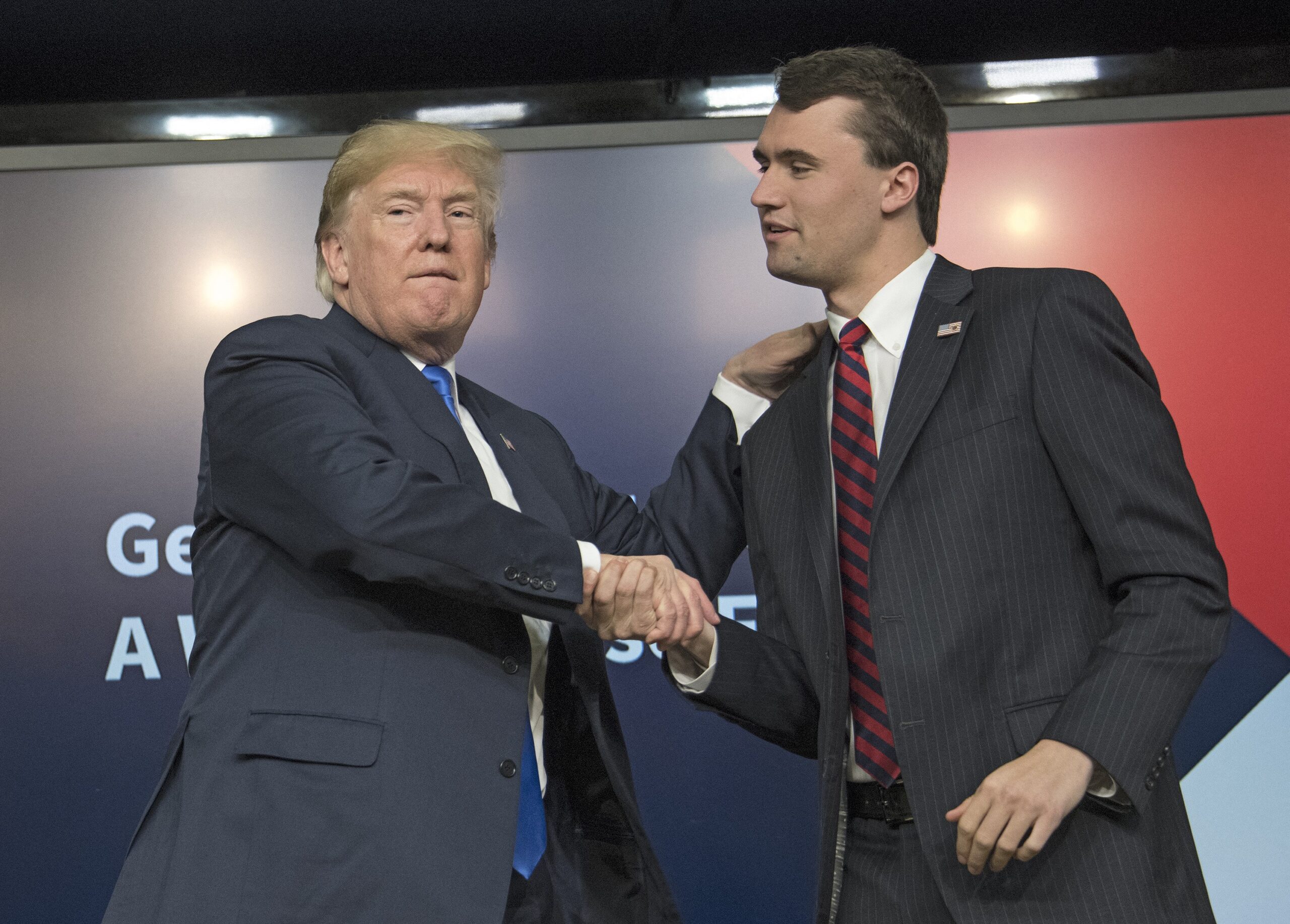 Donald Trump and Charlie Kirk at White House Generation Next Summit