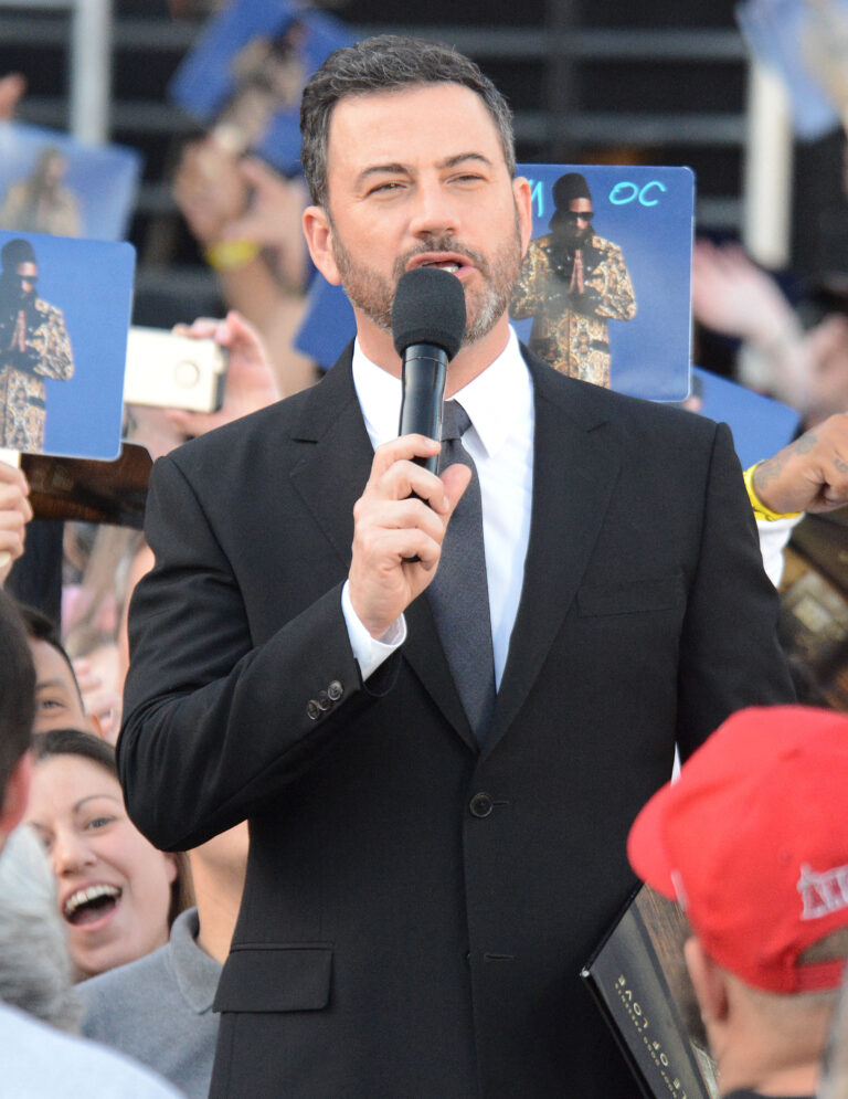 Jimmy Kimmel on the set of his show in Los Angeles
