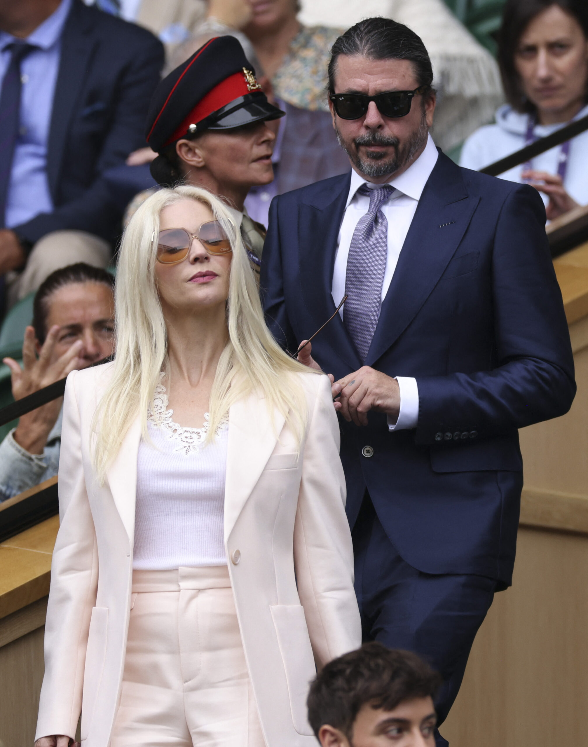 Dave Grohl and Jordyn Grohl in the Royal Box on Centre Court on Day three of Wimbledon 2025 on Wednesday 2nd July 2025.