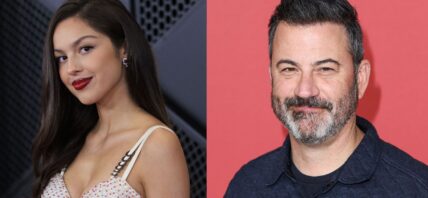 Olivia Rodrigo (left) Jimmy Kimmel (right)
