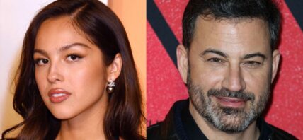Olivia Rodrigo (left) Jimmy Kimmel (right)