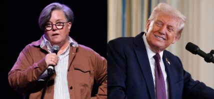 Rosie O'Donnell (left) Donald Trump (right)