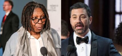 Whoopi Goldberg, Jimmy Kimmel photo collage