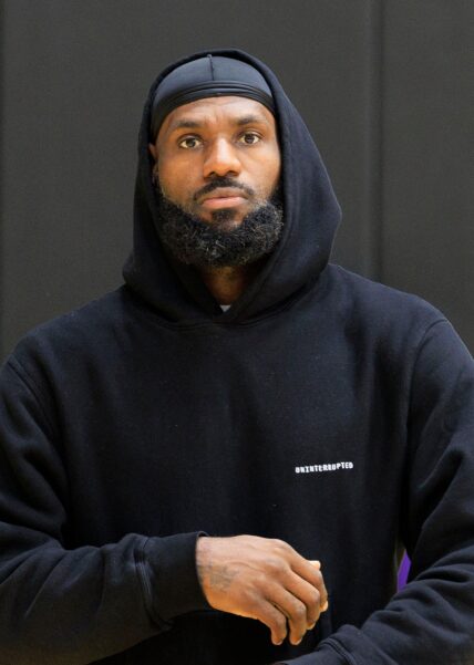 LeBron James in a gym.