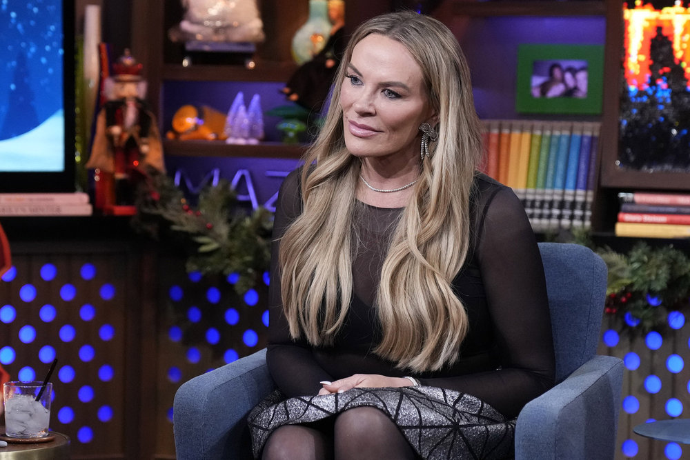 Heather Gay on set of "WWHL."