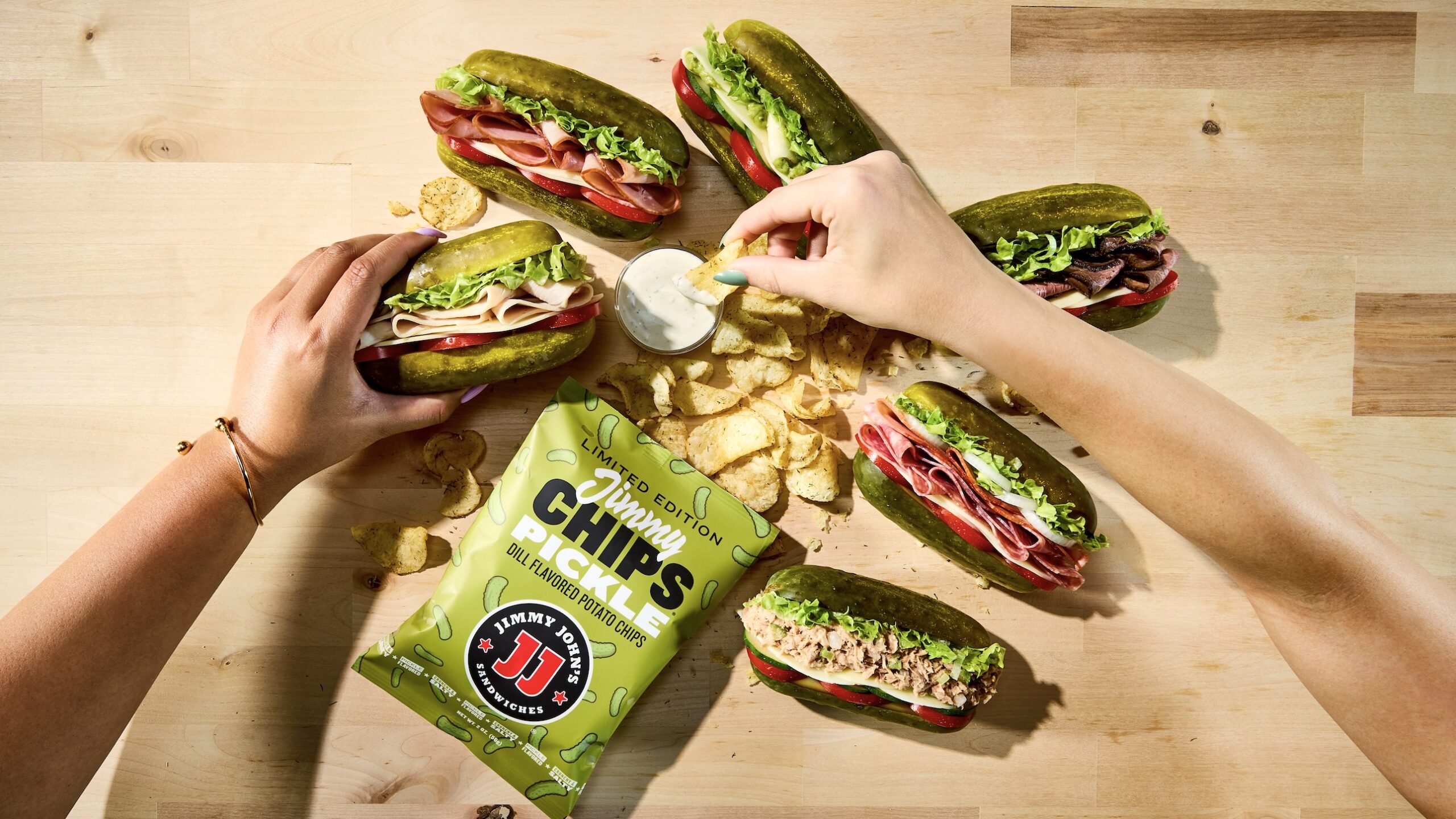Jimmy John's pickle lineup