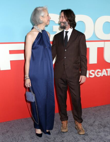 Alexandra Grant and Keanu Reeves attend Lionsgate's 'Good Fortune' New York Screening