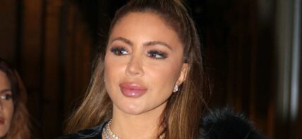 Larsa Pippen turns up the glam in skintight leggings and a cleavage-baring top for a chic night out in Paris